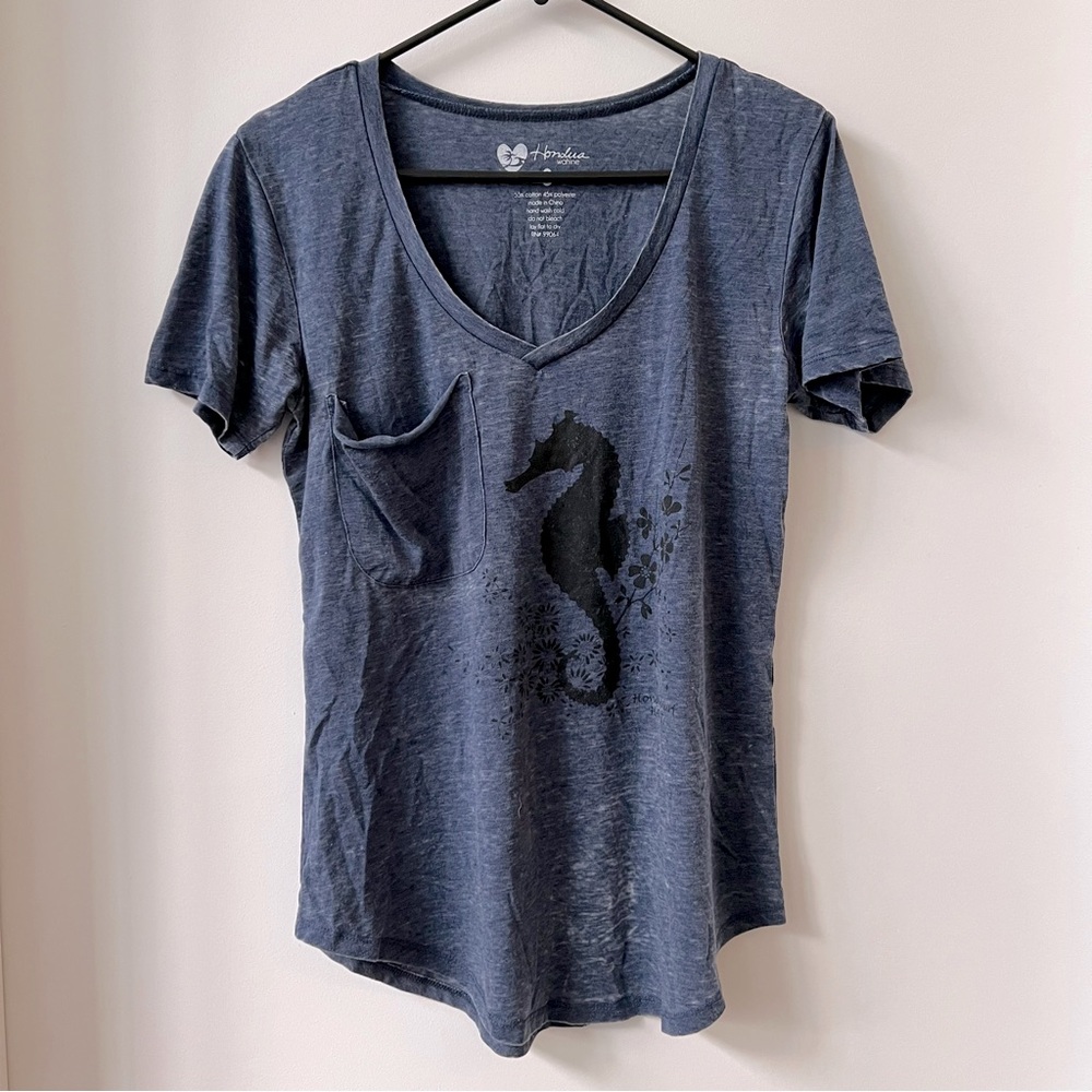 Honolua Surf Co Bamboo Cotton Seahorse Tee